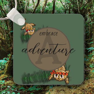 Embrace Adventure Cute Leopard Safari Keychain
