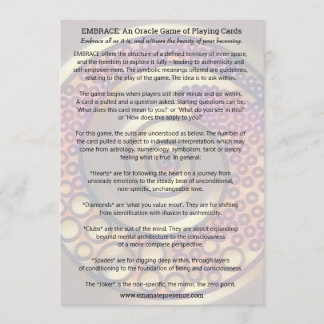 EMBRACE: an Oracle Game of  Playing Cards