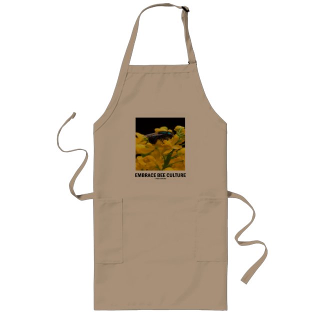 Embrace Bee Culture (Bee On Barberry Flower) Long Apron (Front)