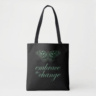Embrace Change Green Tote Bag