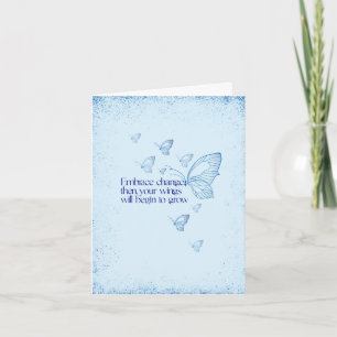 Embrace Change-Inspirational Semicolon Butterfly Card