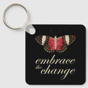 Embrace Change Pink Keychain