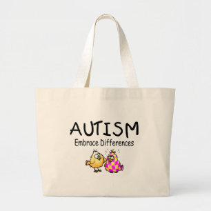 Embrace Differences (2 chicks) Large Tote Bag