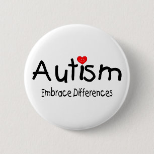 Embrace Differences (Happy Heart) 2 Inch Round Button