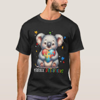Embrace Differences Puzzle Heart Koala Autism Awar