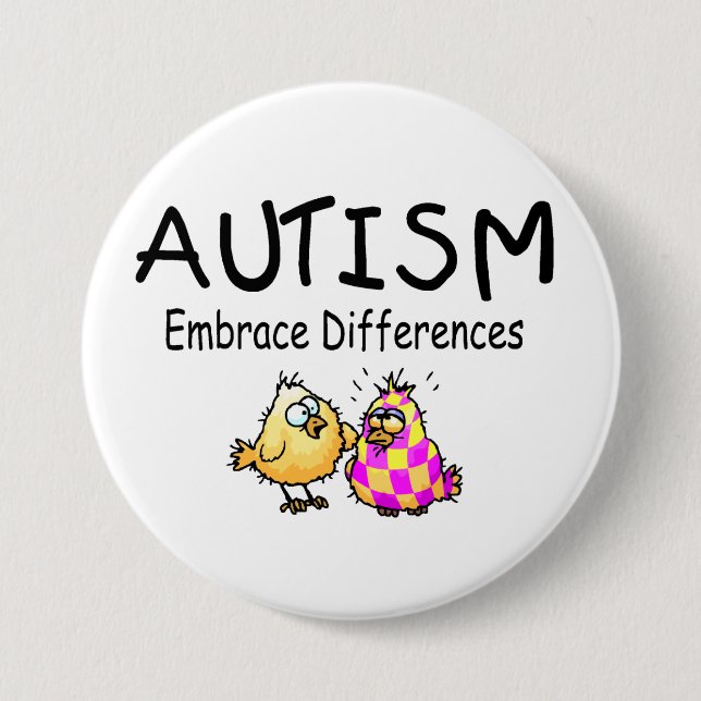 Embrace Differences (PY) 3 Inch Round Button (Front)