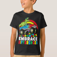 Embrace Differences T Rex Monster Truck Autism 