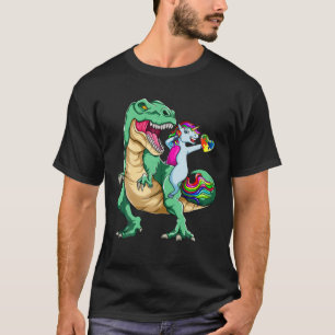 Embrace Differences Unicorn Riding Dinosaur Autism T-Shirt