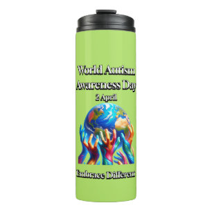 Embrace Different. World Autism Awareness Day. Thermal Tumbler