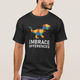 Embrace dinosaur differences - autism awareness T-Shirt