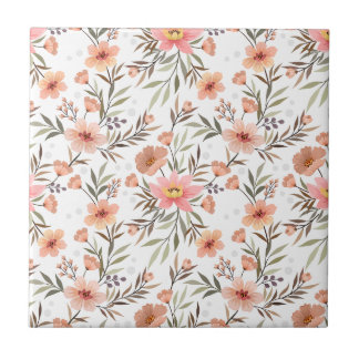 Embrace Elegance: Pink Boho Floral Tile