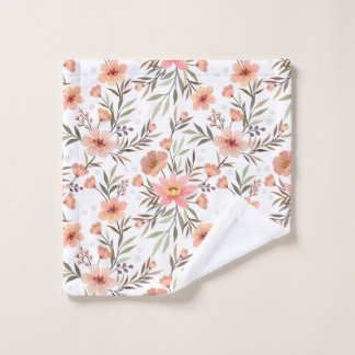 Embrace Elegance: Pink Boho Flowers Wash Cloth