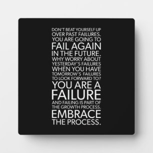 Embrace Failure Enthusiasts Gym Hustle Success Plaque