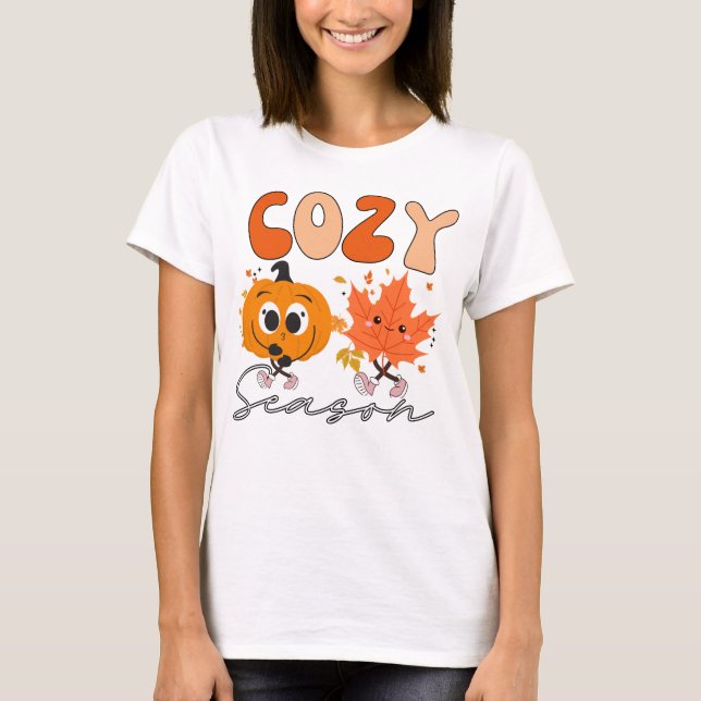 Embrace Fall Leaves: Cozy Tee (Front)