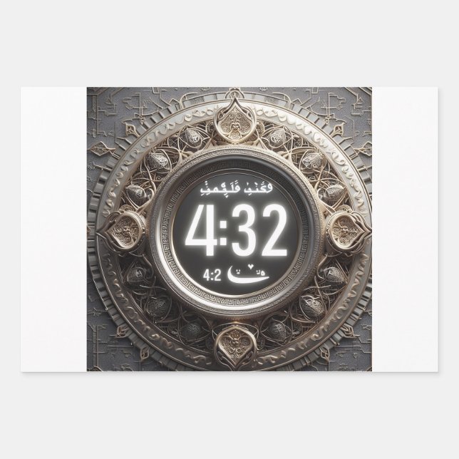 Embrace Fasting, Iftar, Suhoor & Spiritual Reflect Wrapping Paper Sheet (Front)