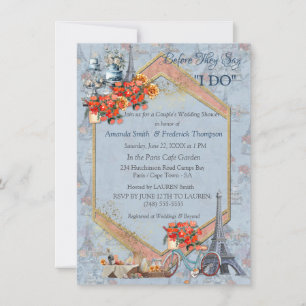 Embrace French country living in Pale Blue Invitation
