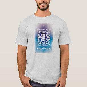 'Embrace HIS Grace' Men's T-Shirt - Grey