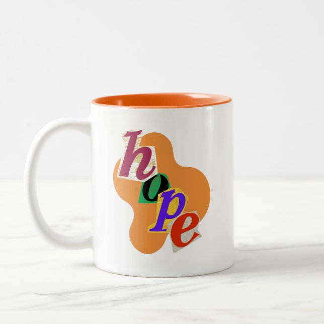 "Embrace Hope and Positivity!" Two-Tone Coffee Mug (Left)