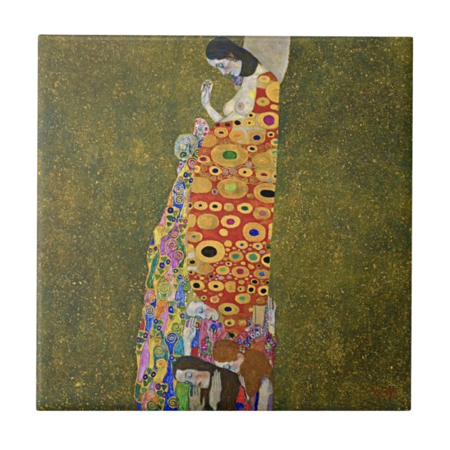 Embrace Hope with Gustav Klimt's Masterpiece Tile (Front)