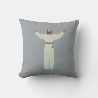 Embrace Jesus- throw pillow in Grey