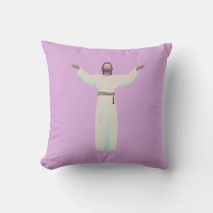 Embrace Jesus- Throw Pillow in Lavender