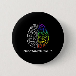 Embrace Neurodiversity Autism Adhd Asd Rainbow Bra 2 Inch Round Button