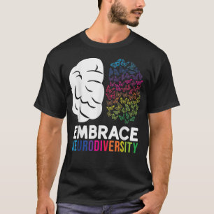 Embrace Neurodiversity Autism ADHD ASD Rainbow Bra T-Shirt