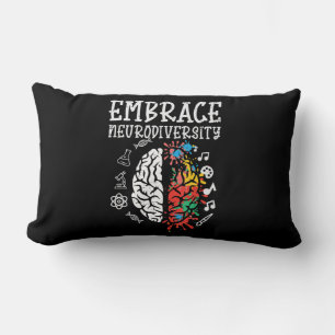 Embrace Neurodiversity Autism Awareness ASD Men Wo Lumbar Pillow