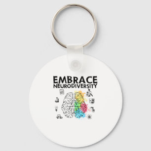 Embrace Neurodiversity Autism Awareness Keychain