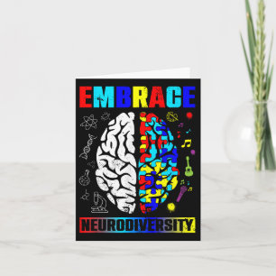 Embrace Neurodiversity Autism Awareness Men Women  Card
