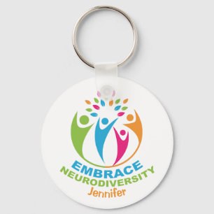 Embrace Neurodiversity Autism Spectrum Colourful Keychain