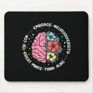 Embrace Neurodiversity Brain Autism Awareness Adhd Mouse Pad