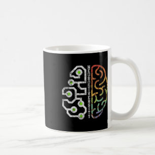 Embrace Neurodiversity Brain Autism Awareness Coffee Mug