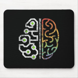 Embrace Neurodiversity Brain Autism Awareness Mouse Pad