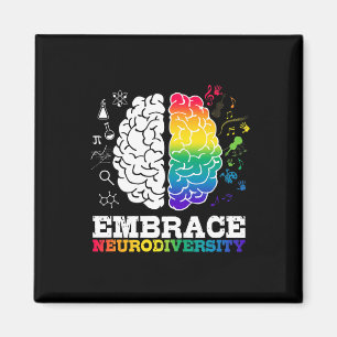 Embrace Neurodiversity Brain Cool Autism Awareness Magnet