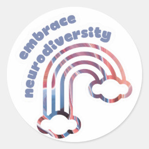 Embrace Neurodiversity Classic Round Sticker