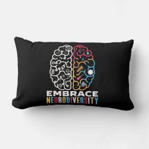 Embrace Neurodiversity Design for a Autism Awarene Lumbar Pillow