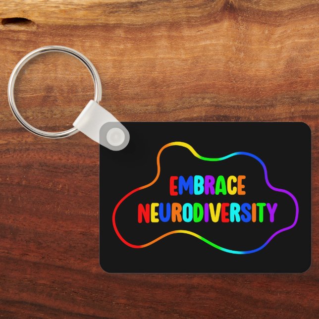 Embrace Neurodiversity | Neurodivergent Awareness Keychain (Back)
