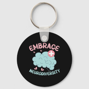Embrace Neurodiversity Sticker Keychain