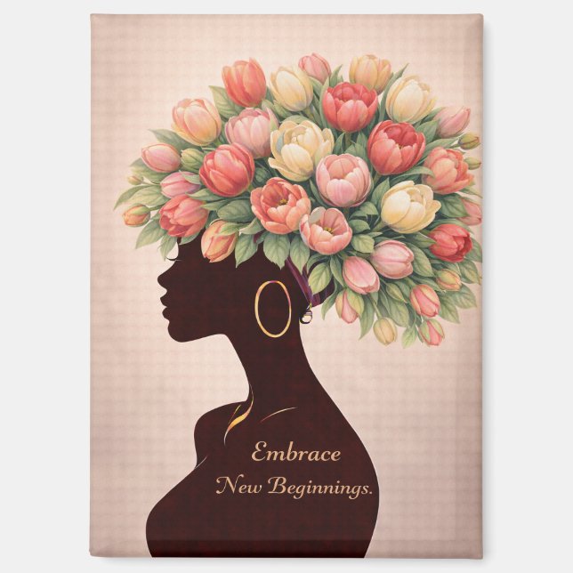 Embrace New Beginnings Inspirational Magnet (Recto)