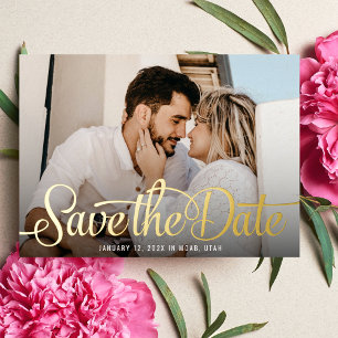 Embrace Save the Date Foil Invitation
