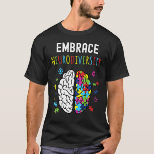Embrace Spectrum Neurodiversity Puzzle Brain Coin T-Shirt