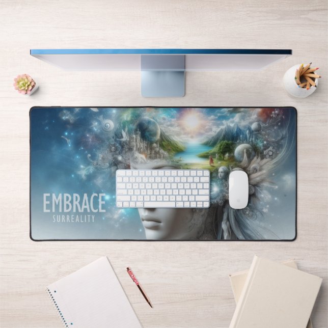Embrace Surreality Fantasy World in My Mind Desk Mat (Office 1)