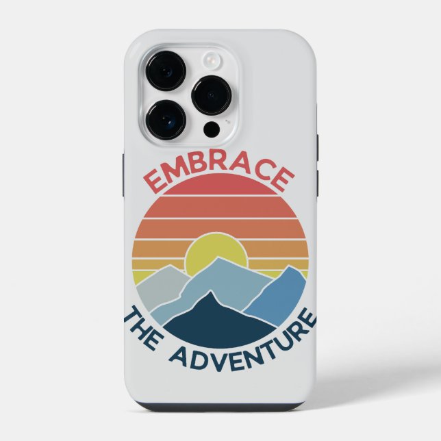 Embrace the adventure mountain adventure time iPhone case (Back)