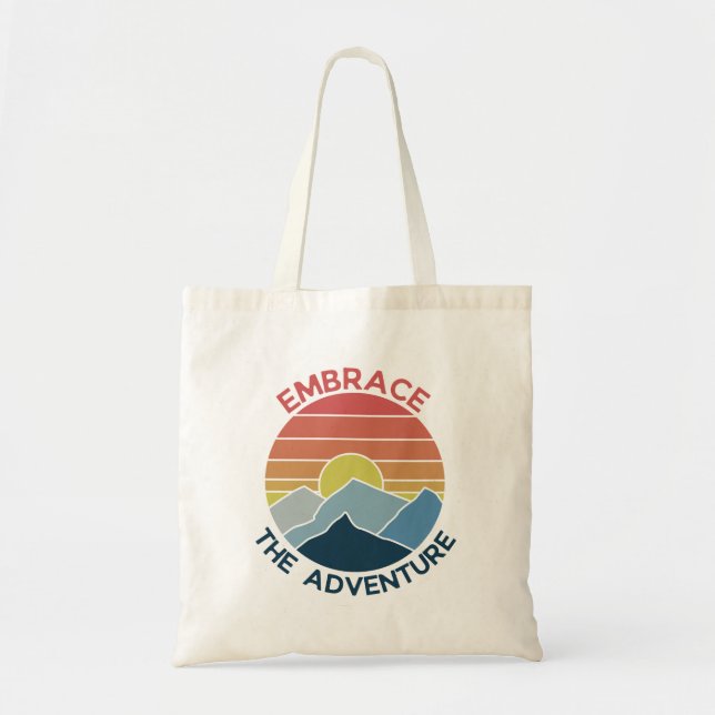 Embrace the adventure mountain adventure time tote bag (Front)