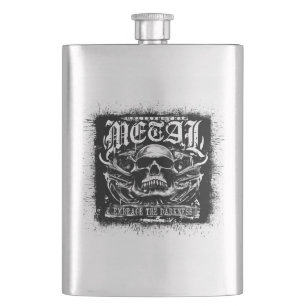 Embrace the darkness, unleash the metal hip flask