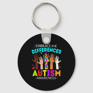 Embrace the differences autism awareness autistic keychain