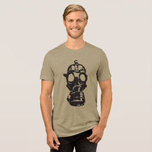 Embrace the Edgy Vibe with Cool Retro Gas Mask Tri-Blend Shirt