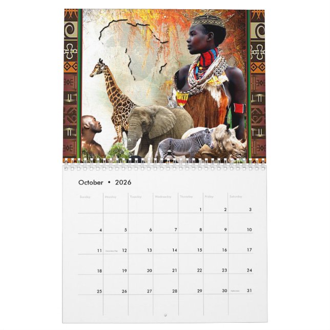 “Embrace the Essence of Africa” Calendar (Oct 2026)