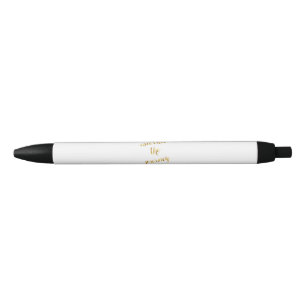 Embrace The Journey Quote Gold Faux Foil Courage Black Ink Pen